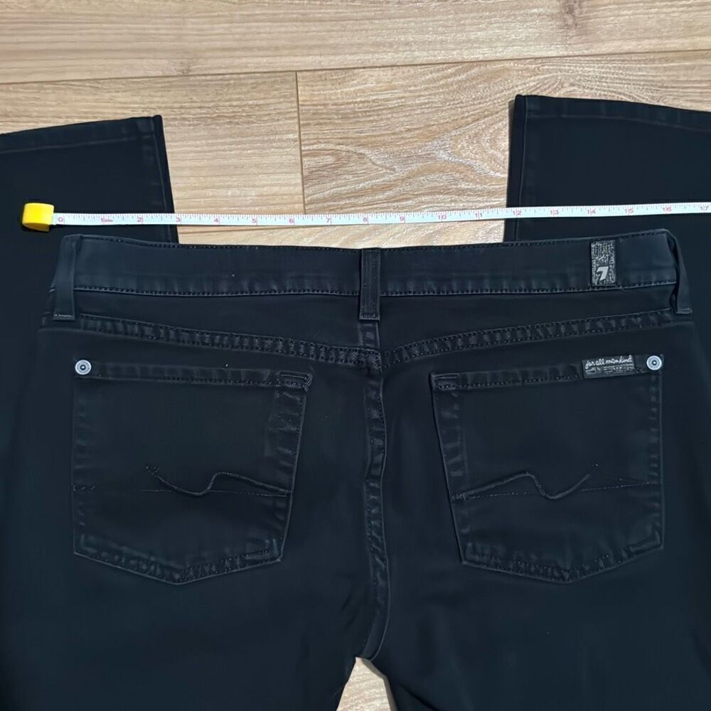 7 For All Mankind LEXIE A POCKET Boot Cut Jeans Petites 30 black jeans - Picture 5 of 6